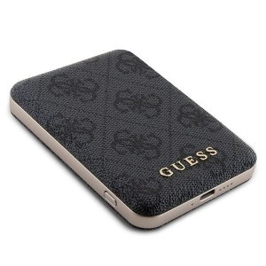 Guess 4G Metal Logo Case Set iPhone 14 Pro Max tok + 5000mAh MagSafe Powerbank - Fekete