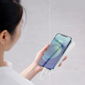 Baseus Bipow gyors töltésű power bank 10000mAh 20W fehér (Overseas Edition) + USB-A - Micro USB kábel 0.25m fehér (PPBD050502)-7