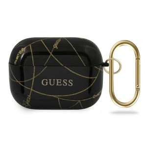 Guess GUACAPTPUCHBK AirPods Pro tok black/black Gold Chain Collection