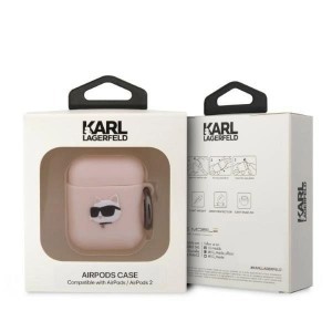 Karl Lagerfeld KLA2RUNCHP AirPods 1/2 tok pink/pink Szilikon Choupette Head 3D