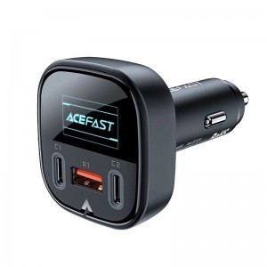 Acefast autós töltő 101W 2x USB Type C / USB, PPS, Power Delivery, Quick Charge 4.0, AFC, FCP fekete (B5)