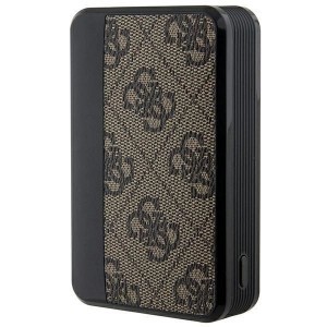 Guess Powerbank 18W GUPB10DP4GEGW 10000mAh barna/barna 4G Bőr Fém Logó-4