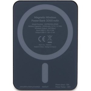 Guess MagSafe Metal Script Logo induction powerbank 5W 3000mAh - fekete-2