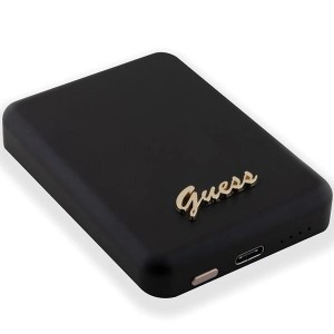 Guess MagSafe Metal Script Logo induction powerbank 5W 3000mAh - fekete-3