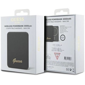 Guess MagSafe Metal Script Logo induction powerbank 5W 3000mAh - fekete-4