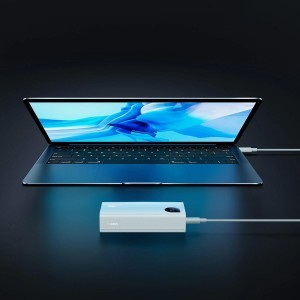 Baseus Adaman2 powerbank digitális kijelzővel 2x USB-A / 1x USB-C 10000mAh 30W - fehér