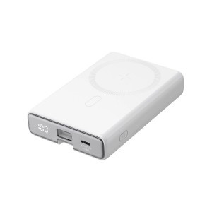 Powerbank Joyroom JR-PBM01 mágneses 10000mAh 20W állvánnyal + Lightning kábel - USB-C - fehér