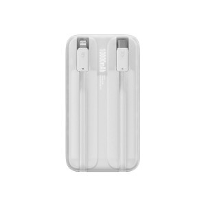 Baseus Comet Series powerbank kijelzővel 10000mAh 22.5W - fehér + USB-A - USB-C kábel