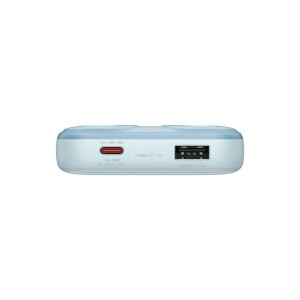 Baseus Comet Series powerbank kijelzővel 10000mAh 22.5W - kék + USB-A - USB-C kábel 0.3m - fehér