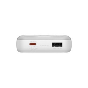 Baseus Comet Series powerbank kijelzővel 20000mAh 22.5W - fehér + USB-A / USB-C kábel