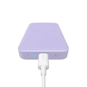 Baseus Magnetic Mini Induction Powerbank 10000mAh 20W - lila + USB-C - USB-C kábel