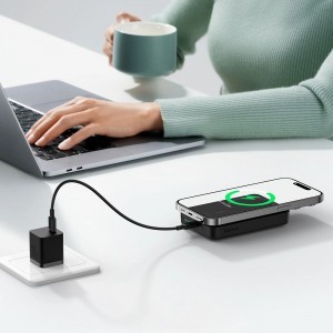 Baseus Mágneses Mini Indukciós Powerbank 10000mAh 30W - fekete + USB-C - USB-C kábel