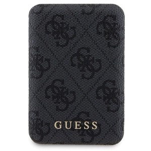 Guess 4G Metal Logo tok és készlet iPhone 11-hez + 5000mAh MagSafe power bank - fekete