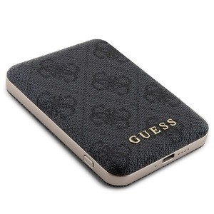 Guess 4G Metal Logo tok és készlet iPhone 11-hez + 5000mAh MagSafe power bank - fekete