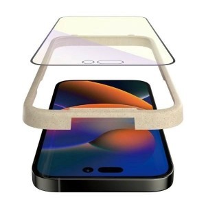 PanzerGlass Ultra-Wide Fit antibakteriális edzett üveg kékfény szűrővel és pozicionálóval iPhone 14 Pro Max üvegfólia