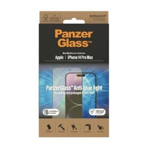 PanzerGlass Ultra-Wide Fit antibakteriális edzett üveg kékfény szűrővel és pozicionálóval iPhone 14 Pro Max üvegfólia