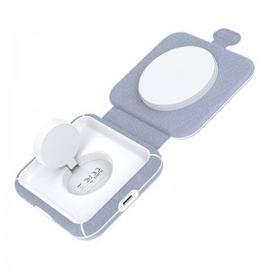 Choetech T323 vezeték nélküli töltőállomás, MagSafe & MFI (szürke)