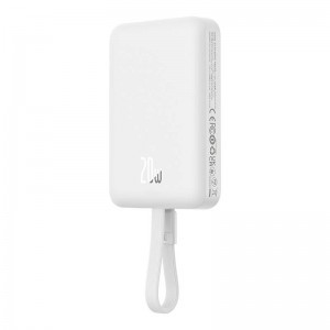 Baseus Mágneses Mini Powerbank, 10000mAh, Lightning, 20W, MagSafe (fehér)