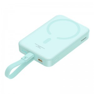 Baseus Magnetic Mini Powerbank, 10000mAh, Lightning, 20W, MagSafe (menta)