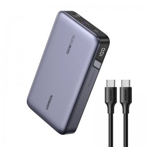 Powerbank 20000mAh Ugreen PB720, USB + 2x USB-C, 100W PD (szürke)-1