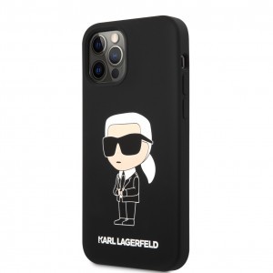 Karl Lagerfeld Liquid Silicone Ikonik NFT tok iPhone 12/12 Pro fekete