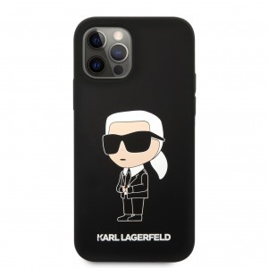 Karl Lagerfeld Liquid Silicone Ikonik NFT tok iPhone 12/12 Pro fekete