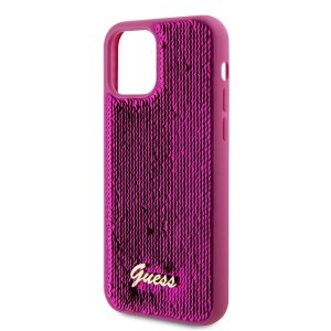 Guess Sequin Script Logo tok iPhone 12/12 Pro Magenta