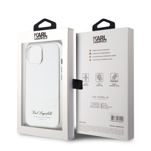 Karl Lagerfeld Grained PU Hotel RSG tok iPhone 15 szürke