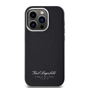 Karl Lagerfeld Grained PU Hotel RSG tok iPhone 14 Pro Max fekete