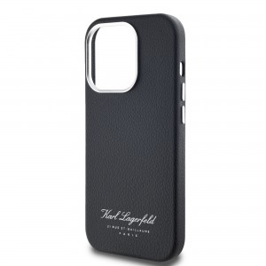 Karl Lagerfeld Grained PU Hotel RSG tok iPhone 14 Pro Max fekete