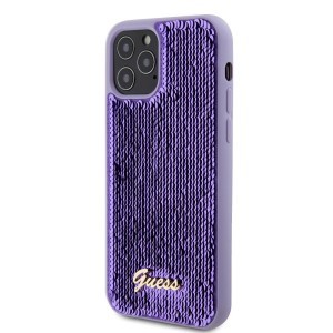 Guess Sequin Script Logo tok iPhone 12/12 Pro Purple