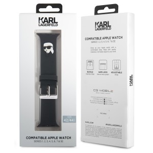 Karl Lagerfeld Karl Head NFT Watch Strap Apple Watch 42/44/45/49 Fekete