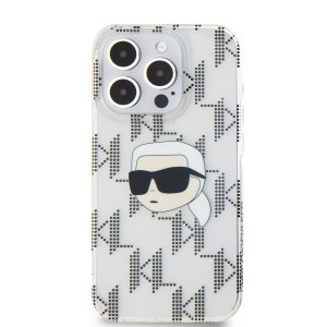 Karl Lagerfeld IML Elektroplated Karl Head tok iPhone 15 Pro-hoz átlátszó