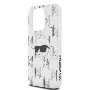 Karl Lagerfeld IML Elektroplated Karl Head tok iPhone 15 Pro-hoz átlátszó