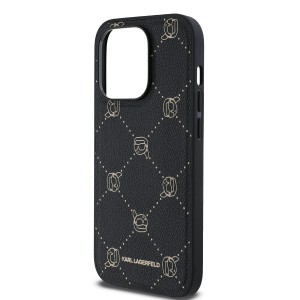 Karl Lagerfeld PU Karl Heads Pattern MagSafe tok iPhone 14 Pro Fekete