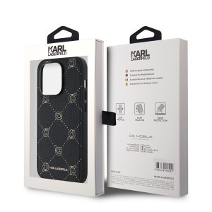 Karl Lagerfeld PU Karl Heads Pattern MagSafe tok iPhone 14 Pro Fekete