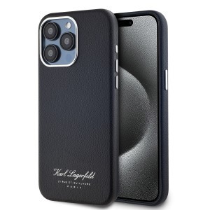 Karl Lagerfeld Grained PU Hotel RSG tok iPhone 15 Pro Max fekete