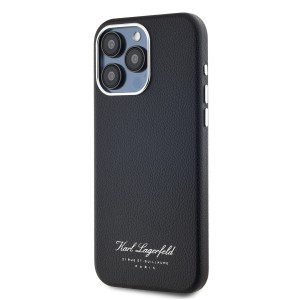 Karl Lagerfeld Grained PU Hotel RSG tok iPhone 15 Pro Max fekete