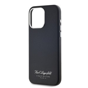 Karl Lagerfeld Grained PU Hotel RSG tok iPhone 15 Pro Max fekete