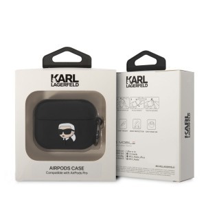 Karl Lagerfeld 3D Logo NFT Karl Head Silicone AirPods Pro tok Fekete