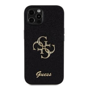 Guess PU Fixed Glitter 4G Metal Logo tok iPhone 12/12 Pro Black