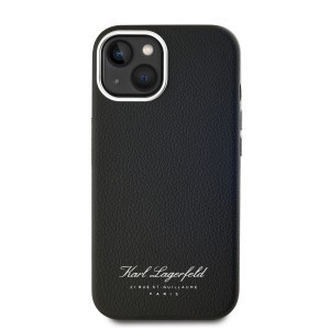 Karl Lagerfeld Grained PU Hotel RSG tok iPhone 13-hoz Fekete