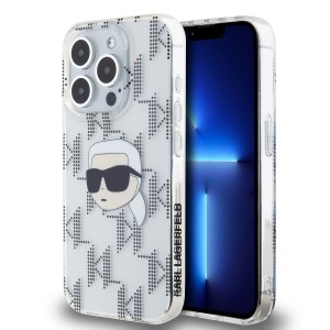 Karl Lagerfeld IML Electroplated Karl Head tok iPhone 15 Pro Max készülékhez, átlátszó