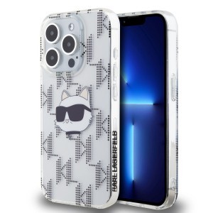 Karl Lagerfeld IML Electroplated Choupette Head tok iPhone 15 Pro-hoz Átlátszó