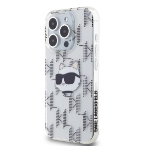 Karl Lagerfeld IML Electroplated Choupette Head tok iPhone 15 Pro-hoz Átlátszó