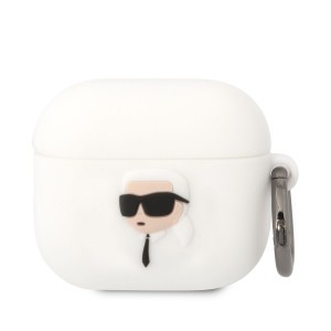 Karl Lagerfeld 3D Logo NFT Karl Head Szilikon Tok AirPods 3 Fehér