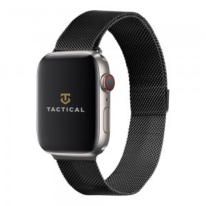 Tactical 333 Loop Mágneses Rozsdamentes Acélszíj Apple Watch 1/2/3/4/5/6/7/8/9/SE 38/40/41mm Fekete