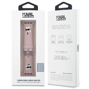 Karl Lagerfeld Karl and Choupette Head NFT szíj Apple Watch 42/44/45/49 mm Pink