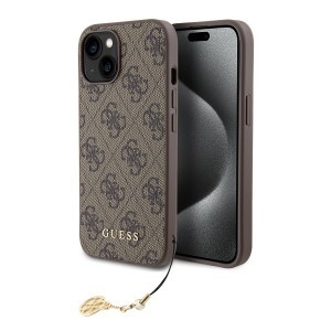 Guess 4G Charm tok iPhone 15 Tone on Tone barna