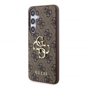 Guess PU 4G Metal Logo tok Samsung Galaxy S24+ Barna